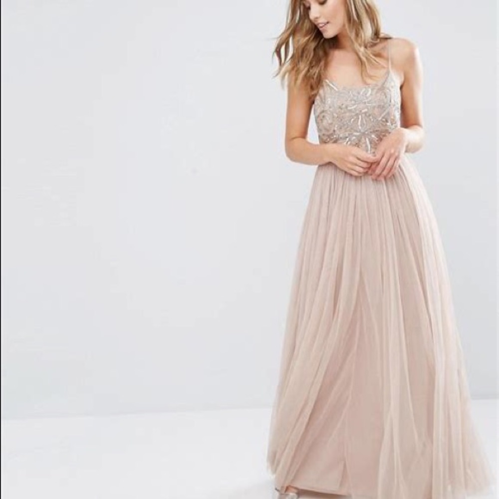 Beautiful Tan/Nude dress with beading